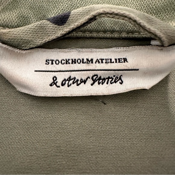 & Other Stories oversized military camo jacket Sz 6 - Picture 9 of 13